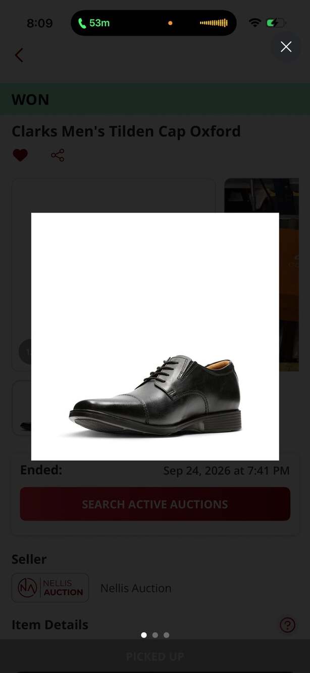Clarks Men's Tilden Cap Oxford Shoes Black Leather